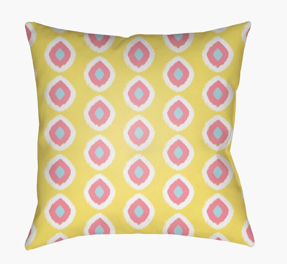 Livabliss Circles Vintage Geometric Woven Throw Pillow Square Boho Accent for Sofa or Bed LIL039-1818