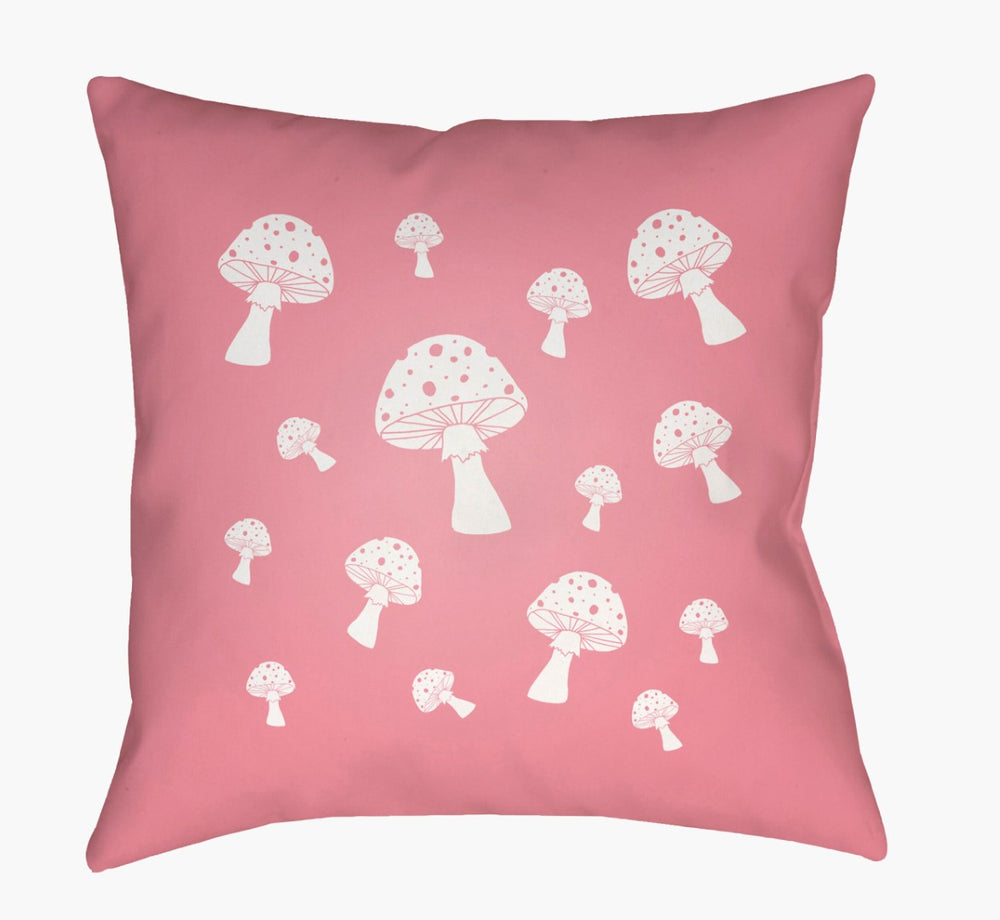 Livabliss Mushrooms Woven Polyester Throw Pillow Bohemian Cottagecore Nature Motif Accent LIL044-2020