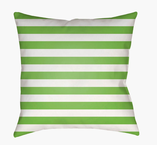 Livabliss Prepster Woven Stripe Square Accent Pillow Polyfill Insert Tailored Living Room Decor LIL058-1818