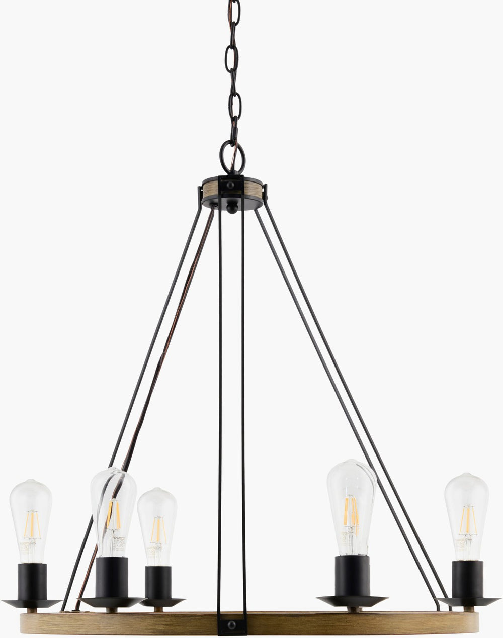 Livabliss Linares Wrought Iron Arts and Crafts Chandelier for Dining Room or Foyer LIN-001