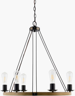 Livabliss Linares Wrought Iron Arts and Crafts Chandelier for Dining Room or Foyer LIN-001