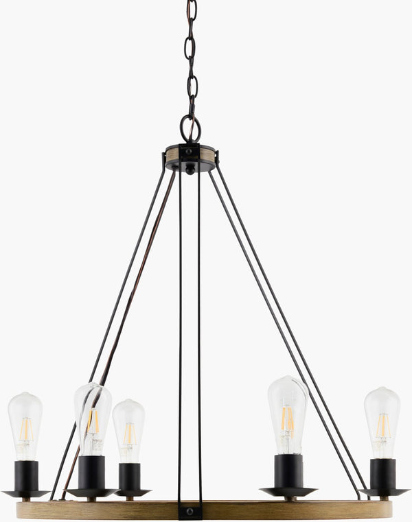 Livabliss Linares Wrought Iron Arts and Crafts Chandelier for Dining Room or Foyer LIN-001