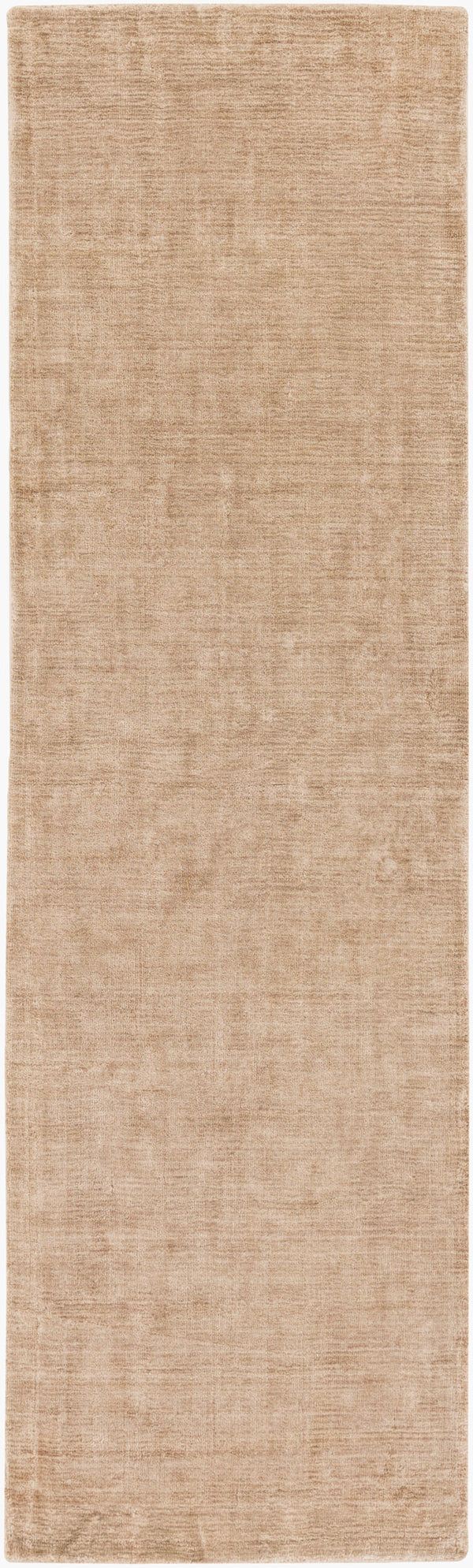 Surya Linen 2'6" X 8' Hand Loomed Rug - Modern Decor With Natural Elegance, Medium Pile & One Year Warranty Brown Linen,Viscose Lin1000-268