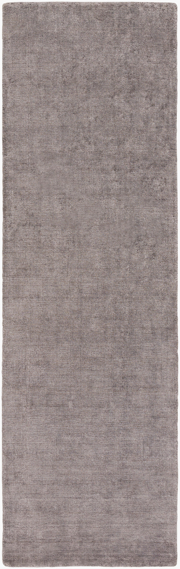 Surya Linen 2'6" X 8' Hand Loomed Rug - Modern Decor With Natural Elegance, Medium Pile & One Year Warranty Charcoal Linen,Viscose Lin1001-268