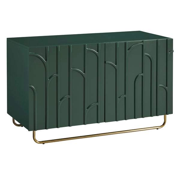 Pulaski Furniture 2-door Contemporary Accent Chest – Chic Metal Storage With Adjustable Shelf & Modern Green Finish Green Solid Wood Veneers P301776-pulaski