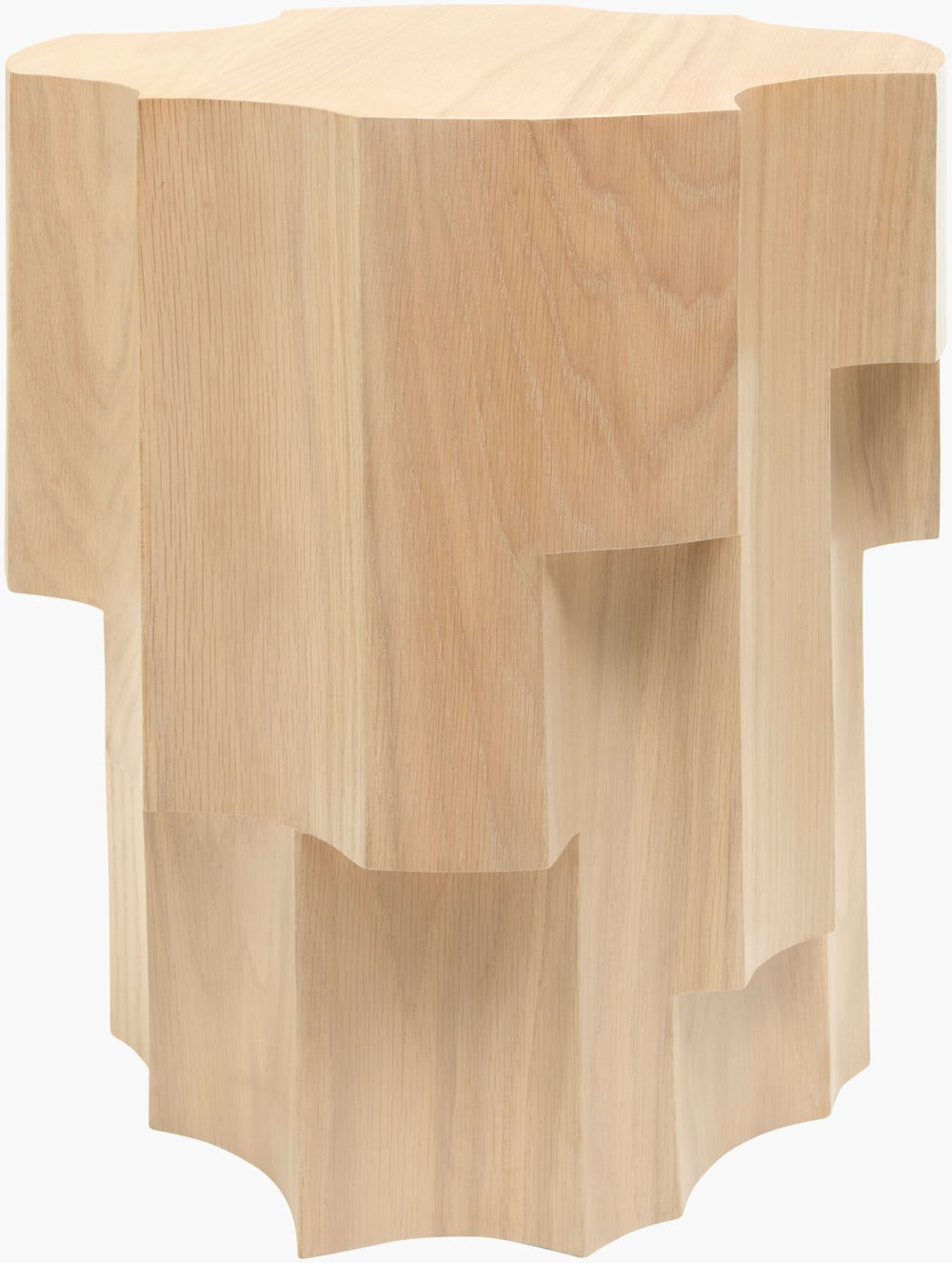 Surya Linton Oak Veneer Square End Table Eclectic Global Style Accent for Living Room LINT001-231919