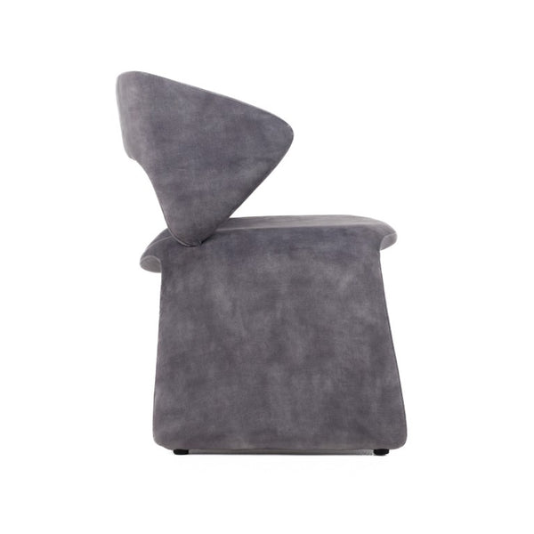 VIG Furniture Modern Linus Sculptural Accent Chair In Light Grey Upholstery — Wrapped Foam Comfort, Ergonomic Cutout VGBN-EC-280-LG-CH