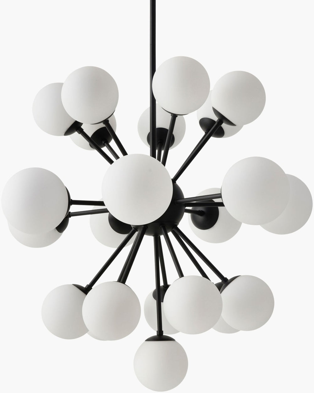 Surya Liora Iron and Glass Mid-century Modern Chandelier Warm Ambient Glow Dining Room LIO-003