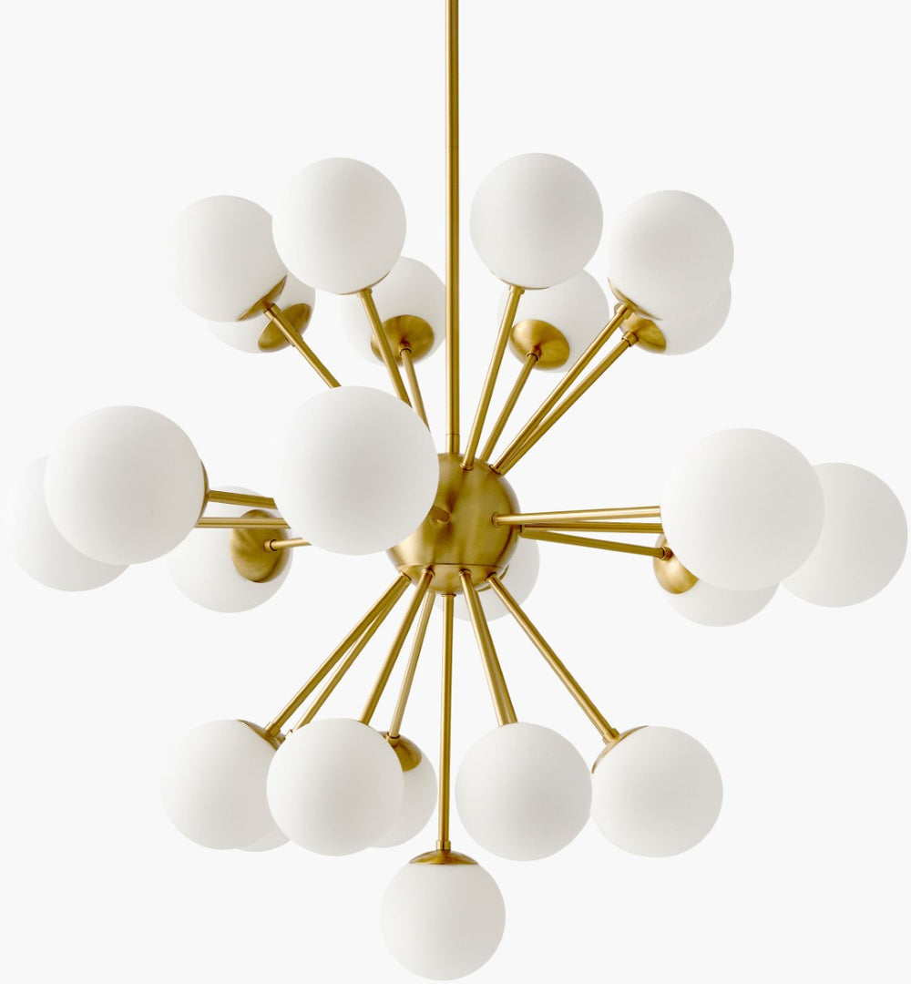 Surya Liora Iron and Glass Mid-century Modern Chandelier for Dining or Great Rooms LIO-006