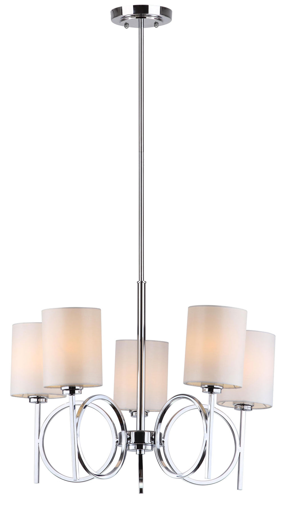 Safavieh Meredith 5 Light Chrome 24.5 Inch Dia Bracelet Chandelier Chrome LIT4211A