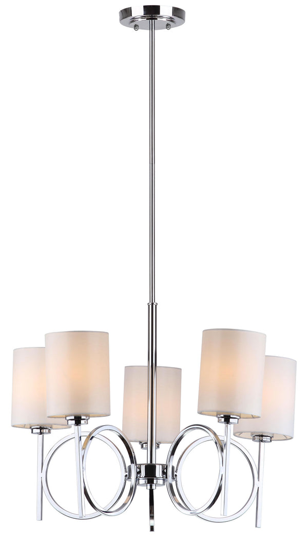 Safavieh Meredith 5 Light Chrome 24.5 Inch Dia Bracelet Chandelier Chrome LIT4211A