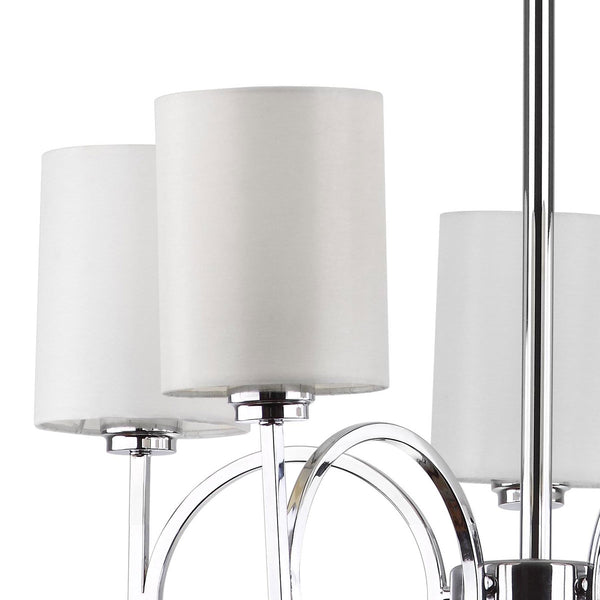 Safavieh Meredith 5 Light Chrome 24.5 Inch Dia Bracelet Chandelier Chrome LIT4211A