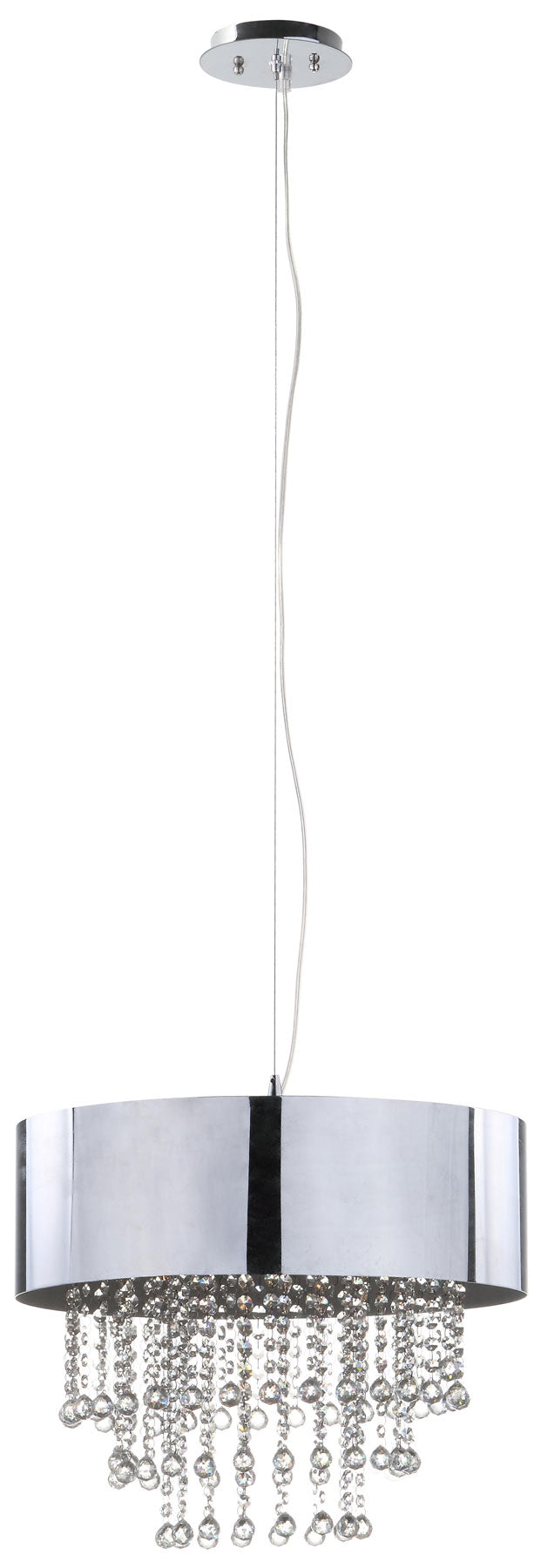 Safavieh Musette Chrome Beaded 18 Inch Dia Pendant Chrome LIT4240A