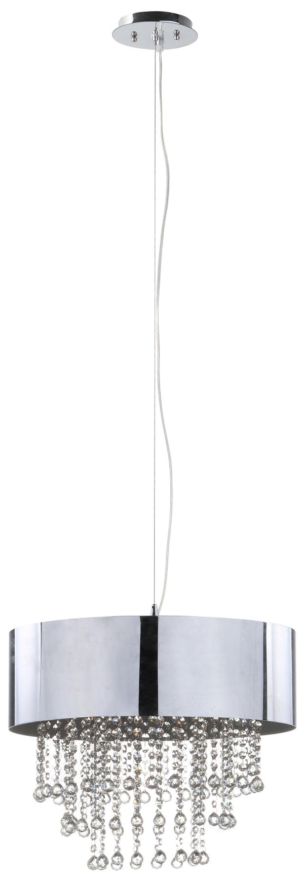 Safavieh Musette Chrome Beaded 18 Inch Dia Pendant Chrome LIT4240A