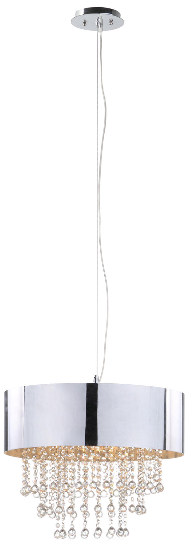 Safavieh Musette Chrome Beaded 18 Inch Dia Pendant Chrome LIT4240A