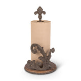 Acanthus Cast Aluminum Paper Towel Holder with Wood Base EAW94561 Park Hill