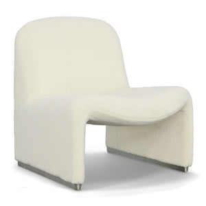 VIG Furniture Lito Compact Modern Fabric Accent Chair With Rounded Seat, Silver Legs, Durable Foam & Springs VGOD-ZW-21099-B-CH
