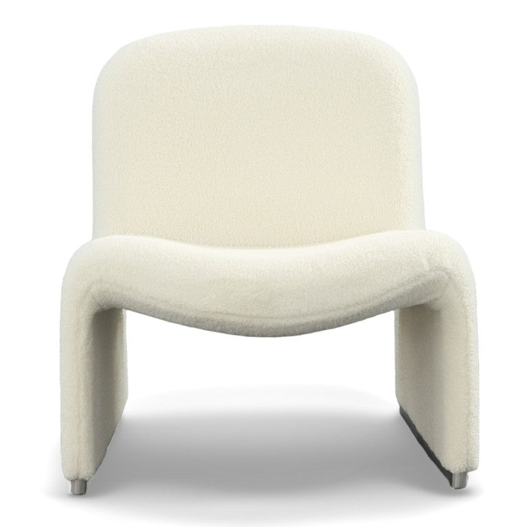 VIG Furniture Lito Compact Modern Fabric Accent Chair With Rounded Seat, Silver Legs, Durable Foam & Springs VGOD-ZW-21099-B-CH