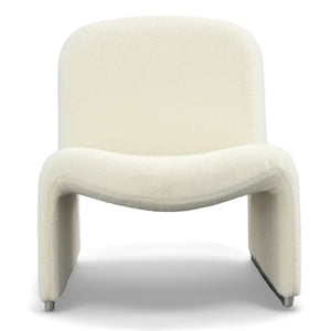 VIG Furniture Lito Compact Modern Fabric Accent Chair With Rounded Seat, Silver Legs, Durable Foam & Springs VGOD-ZW-21099-B-CH