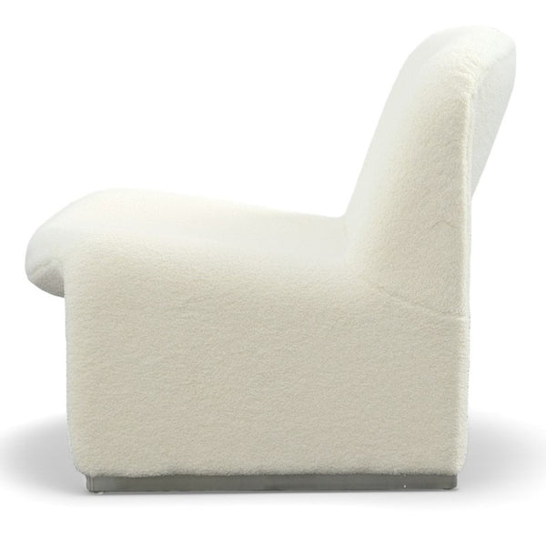 VIG Furniture Lito Compact Modern Fabric Accent Chair With Rounded Seat, Silver Legs, Durable Foam & Springs VGOD-ZW-21099-B-CH