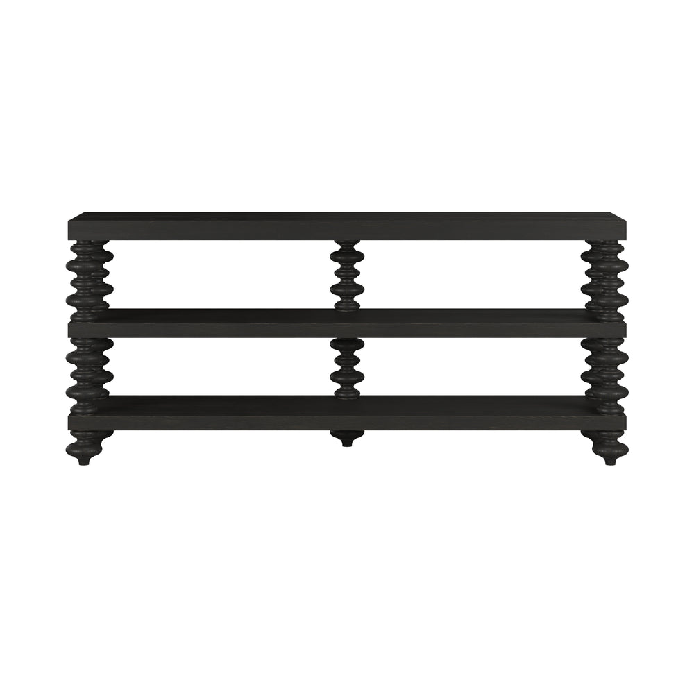 Atrium Console Table - Elegant Neoclassical Design with Open Shelves for Storage & Display Solutions