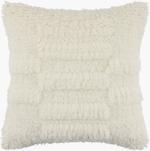 Surya Lizzano Handcrafted Indian Cotton Throw Pillow Square Textured Accent for Sofa or Bed LIZ001-1818P