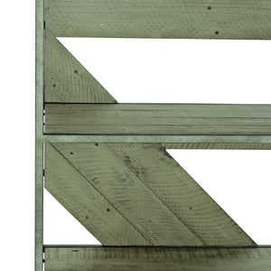 Bernhardt Bernhardt Alvar Etagere With Glazed Silver Frame & Morel Wood Shelves — Farmhouse Mid‑Century Display Charm 398812G