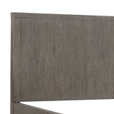 Pulaski Furniture Scott Living Griffith King Panel Bed Gray, Light Wood Split heart oak veneers and rubberwood solids P367-BR-K3