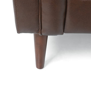 English Elm Christopher Knight Home® - LOVESEAT Diamond-Tufted PU Upholstery with Button Stitching, Tapered Birch Legs, Contemporary Chic Dark Brown 72248.00DBRN