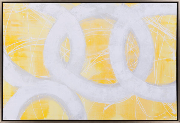 Surya Framed Wall Art Lj-4003 - 29"H X 28"W, Stylish Home Decor, Made In U.S.A., 30-day Warranty Main, Yellow Canvas Lj4134-3725