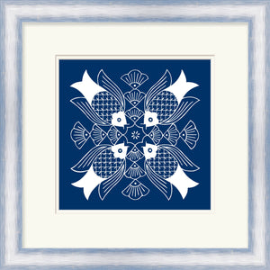 Surya Framed Wall Art Lj-4003 - 29"H X 28"W, Stylish Home Decor, Made In U.S.A., 30-day Warranty Main, Blue Paper Lj4158-2121