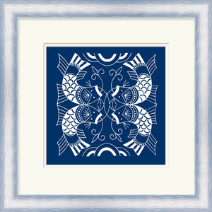 Surya Framed Wall Art Lj-4003 - 29"H X 28"W, Stylish Home Decor, Made In U.S.A., 30-day Warranty Main, Blue Paper Lj4159-2121