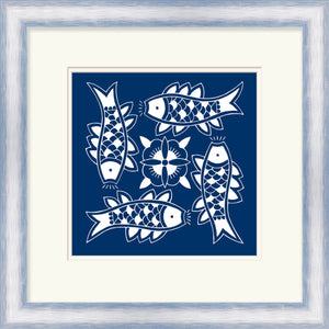 Surya Framed Wall Art Lj-4003 - 29"H X 28"W, Stylish Home Decor, Made In U.S.A., 30-day Warranty Main, Blue Paper Lj4160-2121