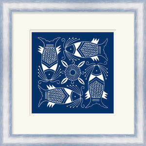 Surya Framed Wall Art Lj-4003 - 29"H X 28"W, Stylish Home Decor, Made In U.S.A., 30-day Warranty Main, Blue Paper Lj4161-2121