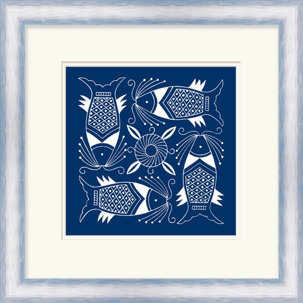 Surya Framed Wall Art Lj-4003 - 29"H X 28"W, Stylish Home Decor, Made In U.S.A., 30-day Warranty Main, Blue Paper Lj4161-2121