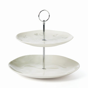 Lenox Oyster Bay 2-Tiered Server White, WHITE PORCELAIN 894679