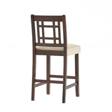 Christopher Knight Home® - Noble House - Mackinsey Brown Mahogany Acacia Counterstool with Beige Cushion