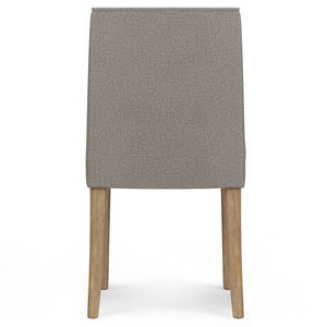 English Elm Bartow Taupe Dining Chair Set of 2 – Upholstered Rubberwood Frame, Piped Modern Design, Multiuse B136P158472