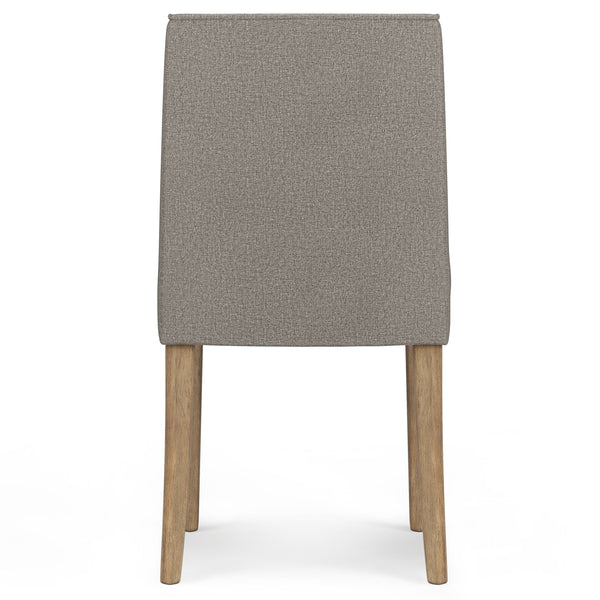 English Elm Bartow Taupe Dining Chair Set of 2 – Upholstered Rubberwood Frame, Piped Modern Design, Multiuse B136P158472