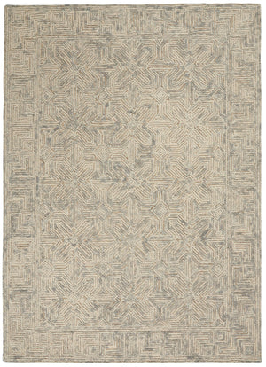 Nourison Vail VAI05 Handmade Tufted No Border Indoor Only Modern  Rug Beige Grey, Beige Grey 100% Wool 99446794819