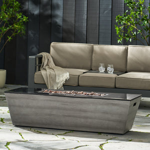 English Elm 56" Outdoor Mgo Fire Pit Table with Ceramic Top and 50000 Btu Propane Burner 67013.00-50K