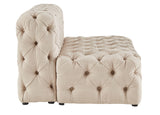 Homelegance By Top-Line Raegan Beige Linen Tufted Chesterfield Loveseat Beige Linen