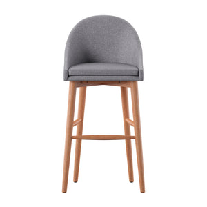 Homelegance By Top-Line Montague Mid-Century Wood Bar Height Stools (Set of 2) Grey Rubberwood