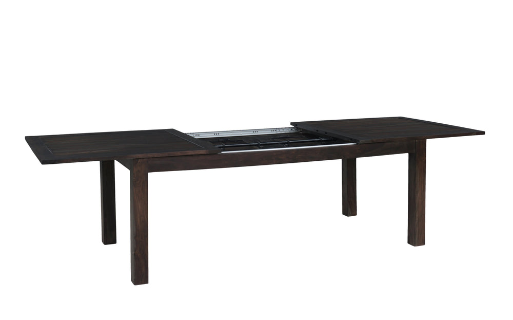 Porter Designs Porter Urban Solid Sheesham Wood Expandable Dining Table With Double Extension Leaf For Modern Homes Gray Wood 07-117-01-4436