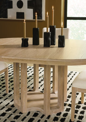 Hooker Furniture Banyon Desert Oak Round Dining Table With 18" Leaf — Solid White Oak Pedestal, Seats 4–6 6081-75201-82