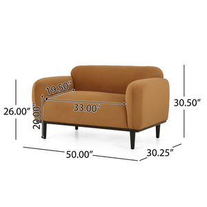 English Elm Loveseat Boucle Velvet Curved Birch Frame Compact Seating for Modern Living Rooms 74315.00TUMR