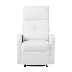 English Elm Christopher Knight Home® - RECLINER Plush PU Upholstered Push-Back Recliner with Contemporary Minimalist Design and Comfort White 57575.00WHI