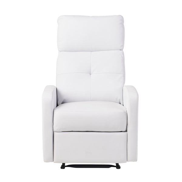 English Elm Christopher Knight Home® - RECLINER Plush PU Upholstered Push-Back Recliner with Contemporary Minimalist Design and Comfort White 57575.00WHI