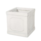 Christopher Knight Home® - Noble House - Burgos Outdoor Small Cast Stone Planter, Antique White