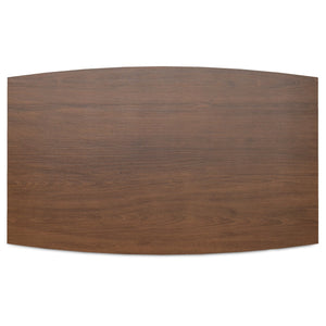 English Elm Draper Mid-Century Modern Walnut Dining Table - Handcrafted, Seats 6, Versatile For Any Space B136P158597